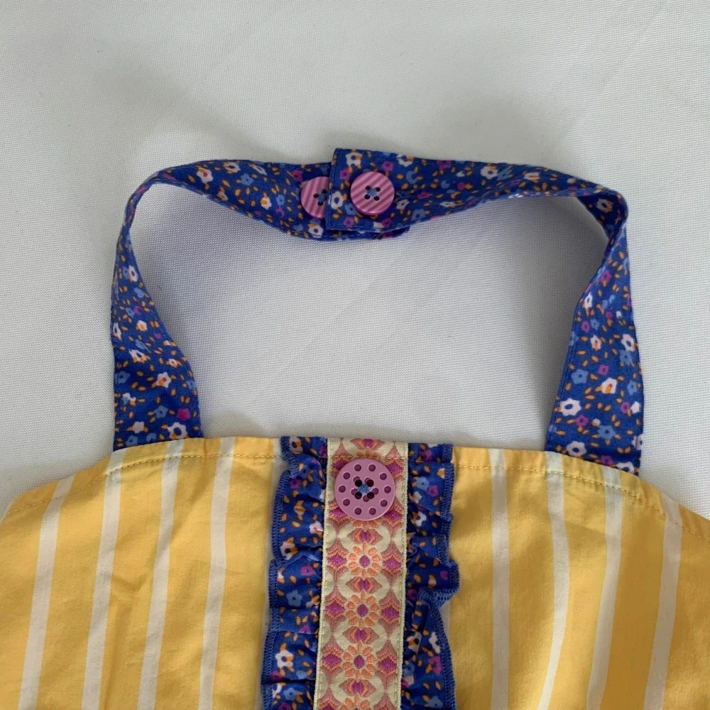 Matilda Jane Patio Party Ellie Halter Top 6 Yellow Floral Boho Shabby Chic Party